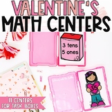 Valentine's Day Math Centers | February Low Prep Task Box 