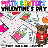 Valentine's Day Math Centers for 4th and 5th Grade - Math Games