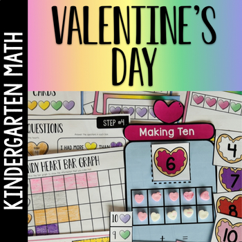 Preview of Valentine's Day Math Centers for Kindergarten