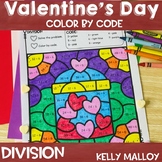 Valentine's Day Math Coloring Sheets Division Color by Number 