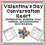 Valentine's Day Math - Conversation Heart Graphing, Area, 