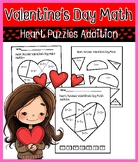 Valentine's Day Math Craft Activity Worksheet Heart Puzzle