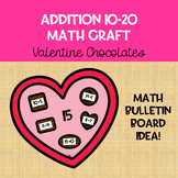 Valentine's Day Math Craft: Adding 10-20 Equations Valenti