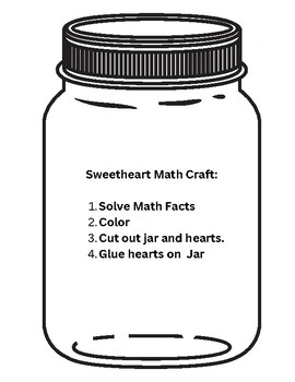 Preview of Valentine's Day Math Craft- Multiplications- Sweethearts