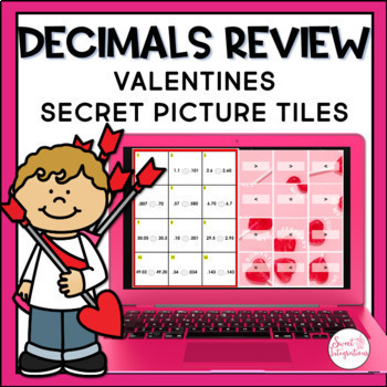 Preview of Valentine's Day Math Decimals - Addition, Subtraction, Comparing, and Rounding