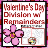 Valentine's Day Math Division with Remainders