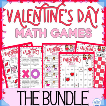Preview of Valentine's Day Math Game Bundle