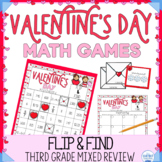 Valentine's Day Math Game | Flip & Find 3rd Grade Math | V