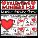 Valentine's Day Math Game Number Matching Cards February N