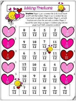 Valentine's Day Math Games by The Classroom Corner | TpT