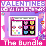 Valentine's Day Digital Math Centers for Fact Fluency 
