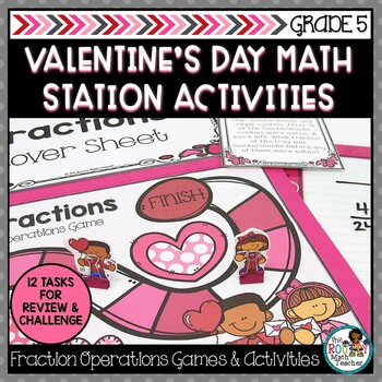 Preview of Valentine's Day Math Games | Operations with Fractions
