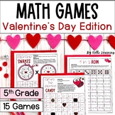 Valentine's Day Math Games for 5th Grade - Fractions, Mult