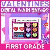 Valentine's Day Digital Math Centers for 1st Grade