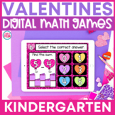 Valentine's Day Digital Math Centers for Kindergarten