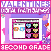 Valentine's Day Digital Math Centers for 2nd Grade