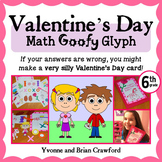 Valentine's Day Math Goofy Glyph 6th Grade | Math Centers 