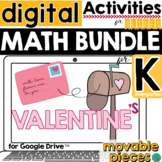 Valentine's Day Math Kindergarten for Google Slides DISTAN