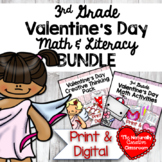 Valentine's Day Math & Literacy BUNDLE for 3rd Grade | PRI