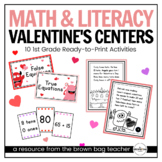 Valentine's Day Math & Literacy Centers: 10 Ready-to-Print