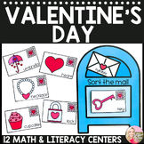 Valentine's Day Math & Literacy Centers - Preschool, Pre-K