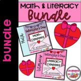 Valentine's Day Math & Literacy Centers for Preschool BUNDLE