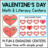Valentine's Day Math & Literacy Centers for Preschool, Pre