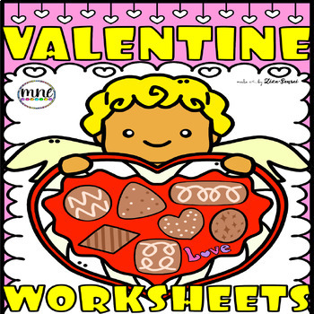 Preview of Valentine's Day Math ELA Literacy Grammar Phonics Creative Writing Prompts Pack