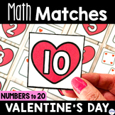 Valentines Day Matching Centers Kindergarten, Teen Numbers