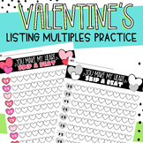 Valentine's Day Math Multiples Multiplication Facts No Pre