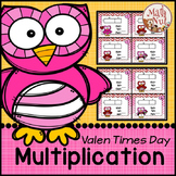 Valentine's Day Math "Multiplication Area Model" (2 digit by 1 digit)