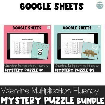 Preview of Valentine’s Day Math - Multiplication Facts Digital Pixel Puzzles