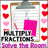 Valentine's Day Math - Multiplying Fractions Activity - So