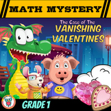 Valentine's Day Math Mystery Activity - 1st Grade Pack - V