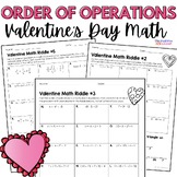 Valentine's Day Math Order of Operations Worksheets