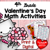 Valentine's Day Math Activities 4th Grade | PRINT & DIGITAL