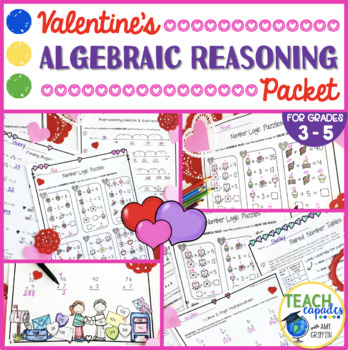 Preview of Valentine's Math Problem Solving Activities All Operations Algebraic Reasoning