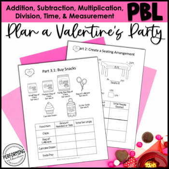 Preview of Valentine's Day Math Project-based Learning: 3rd Grade Edition