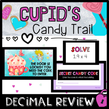 Preview of Valentine's Day Math Review Activity - Grade 5 Decimal Review Activity