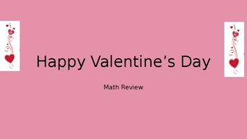 Preview of Valentine's Day Math Review Third Grade
