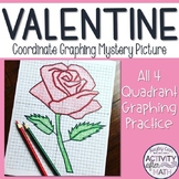 Valentine's Day Math Rose Coordinate Graphing Picture