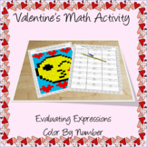 Valentine's Day Math Evaluating Expressions Activity