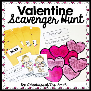 Preview of Valentine's Day Math Scavenger Hunt