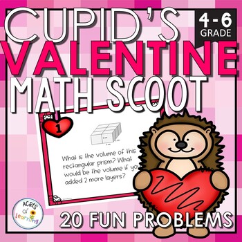 Preview of Valentine's Day Math Scoot | Volume of Rectangular Prisms Activity