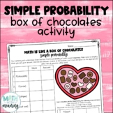 Valentine's Day Math Simple Probability Activity Box of Ch