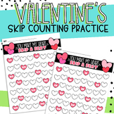 Valentine's Day Math Skip Counting By Tens and Hundreds No