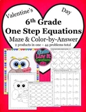 Valentine's Day Math Solving Equations One Step Equations 