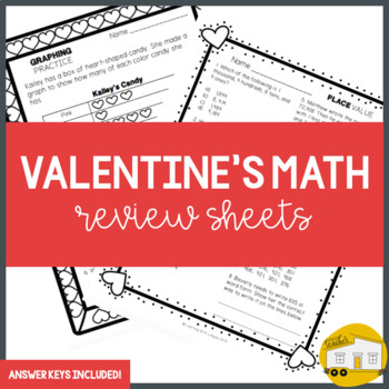 Preview of Valentine's Day Math Unit WITH Answer Keys!