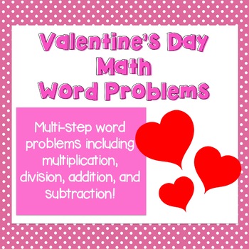 Preview of Valentine's Day Math Word Problems for Google Classroom