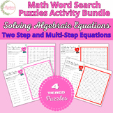 Valentine's Day Math Word Search Puzzle Bundle // Two Step